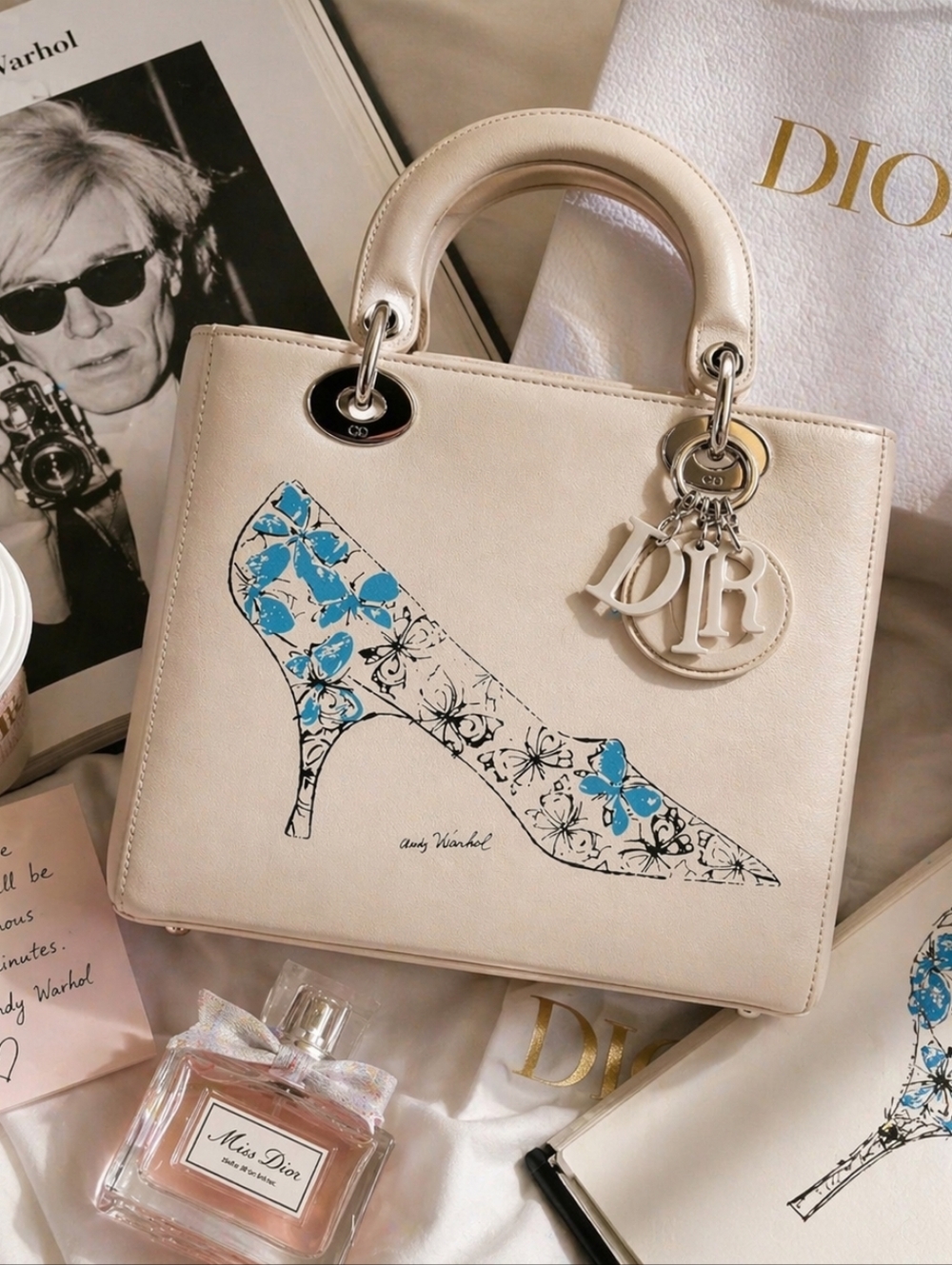 ✨Lady Dior x Andy Warhol Stiletto Motif – Christian Dior Collector Piece✨